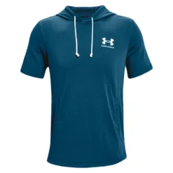 Under Armour Rival Terry Short Sleeve Hoodie - Men's -Kell Warm Shop 1033819 800 auto