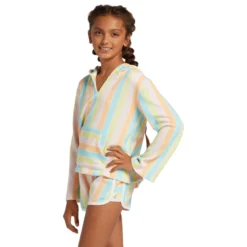Roxy The Rainbow Climb Poncho Hoodie - Girls'