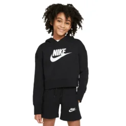 Nike Sportswear Club French Terry Cropped Hoodie - Girls' -Kell Warm Shop 1349424 800 auto