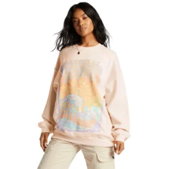Billabong Ride In Oversized Crewneck Sweatshirt - Women's -Kell Warm Shop 1400612 800 auto