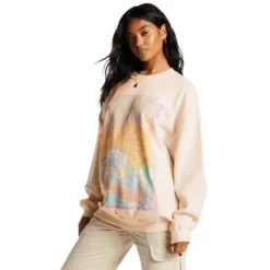 Billabong Ride In Oversized Crewneck Sweatshirt - Women's -Kell Warm Shop 1400613 800 auto