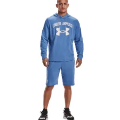 Under Armour Rival Terry Big Logo Hoodie - Men's -Kell Warm Shop 955709 800 auto